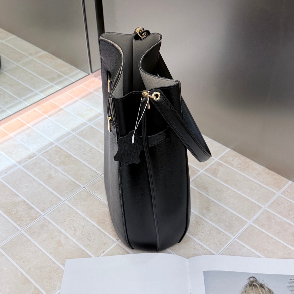 New Bucket Bag Old Money Wind  - Luxury Bags Leather ulasan dan harga