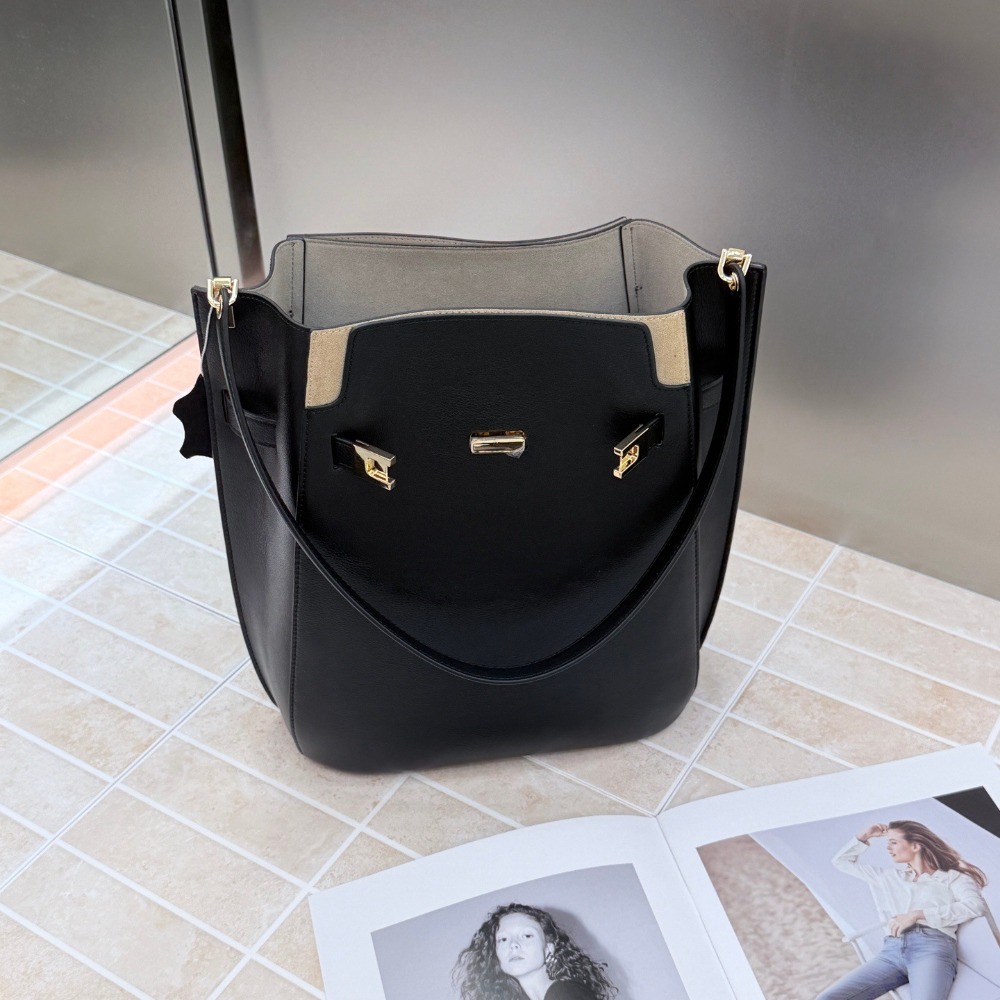 New Bucket Bag Old Money Wind  - Luxury Bags Leather ulasan dan harga